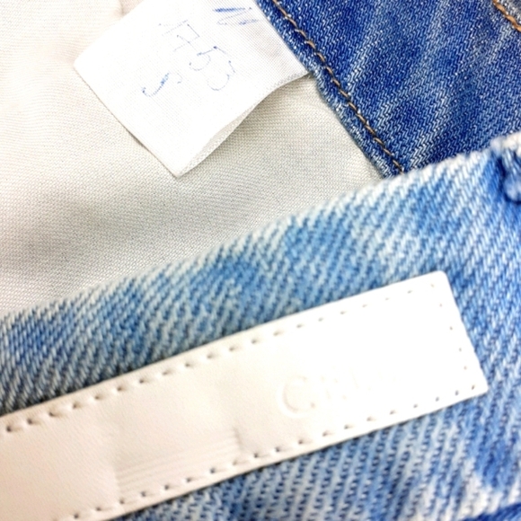 🌷 CELLO Women's Distressed Angled Cut Jean Skirt. - Picture 7 of 7